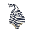 Navy Stripped One-Piece