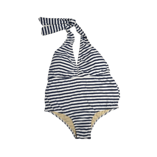 Navy Stripped One-Piece