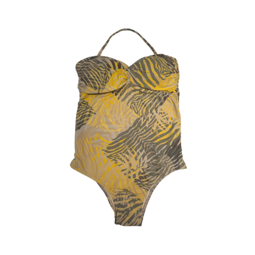 Yellow Patterned One-Piece