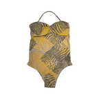 Yellow Patterned One-Piece