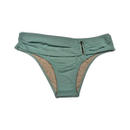 High Waisted Bikini Bottom with Gold Buckle