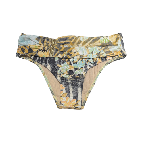 High Waisted Bikini Bottom with Gold Buckle