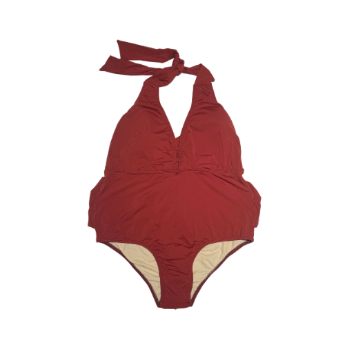 Rust Red Halter One-Piece