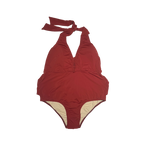 Rust Red Halter One-Piece