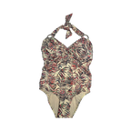 Palm Print Halter One-Piece