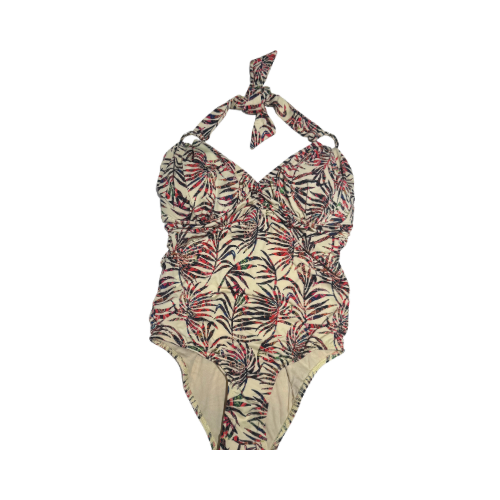 Palm Print Halter One-Piece