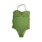 Olive Green O-Ring Detail One-Piece