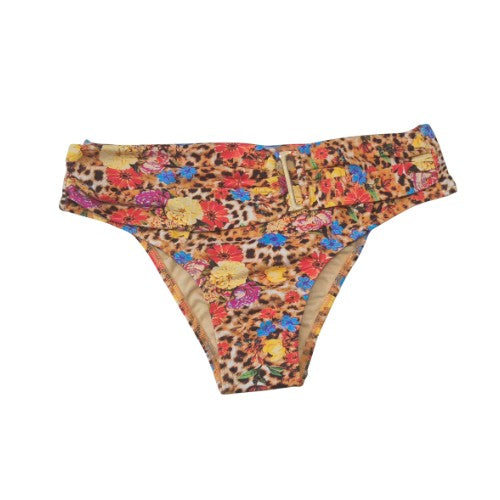 High Waisted Bikini Bottom with Gold Buckle