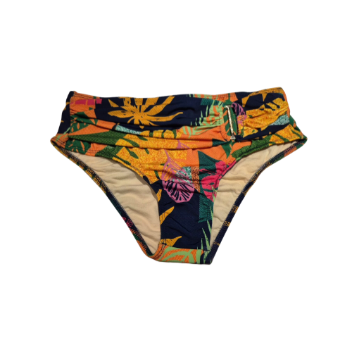 High Waisted Bikini Bottom with Gold Buckle
