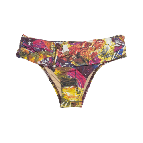 High Waisted Bikini Bottom with Gold Buckle