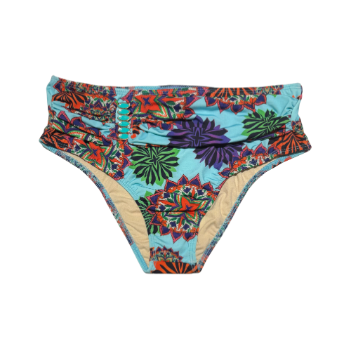High Waisted Bikini Bottom with Gold Buckle