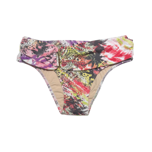 High Waisted Bikini Bottom with Gold Buckle